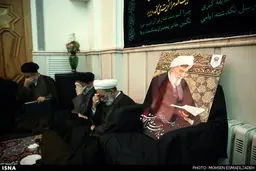 حواشی تصویری مراسم وداع با پیکر مرحوم آیت الله واعظ طبسی با حضور پورمحمدی، محمد هاشمی، علم الهدی و ..