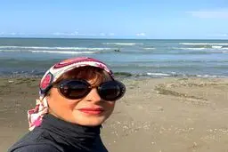 استایل متفاوت سیما تیرانداز کنار ساحل + عکس