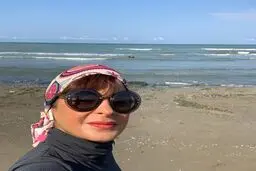 استایل متفاوت سیما تیرانداز کنار ساحل + عکس