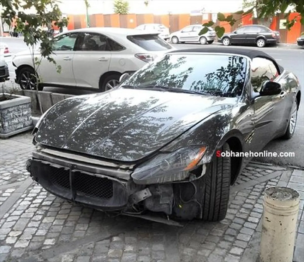 عاقبت تصادف مازراتی 2 میلیارد تومانی+عکس