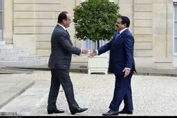 شاه بحرین در کنار رئیس جمهور فرانسه /عکس