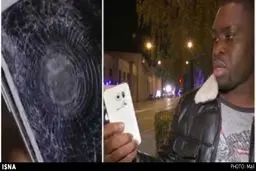 گوشی موبایلی که جان شهروند پاریسی را نجات داد +عکس