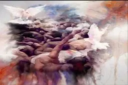 نقاشی یک سعودی از فاجعه منا /عکس