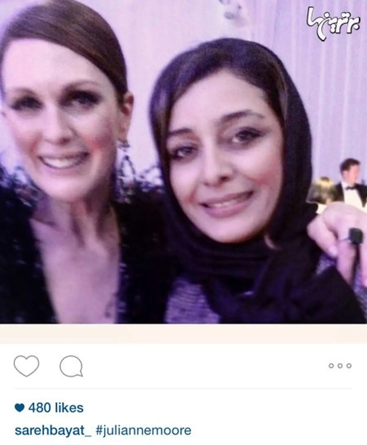 سلفی ساره خانم بیات با بازيگر سرشناس هاليوود