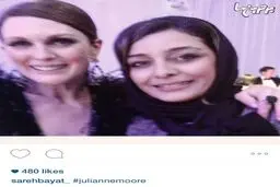 سلفی ساره خانم بیات با بازيگر سرشناس هاليوود