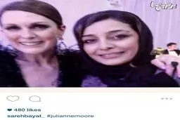 سلفی ساره خانم بیات با بازيگر سرشناس هاليوود