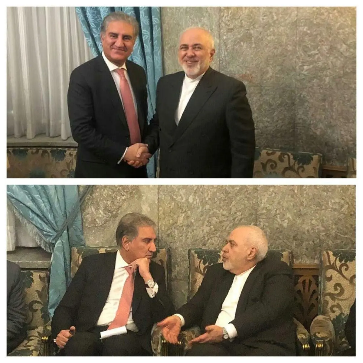 عکس / وزیران امور خارجه ایران و پاکستان در یک قاب
