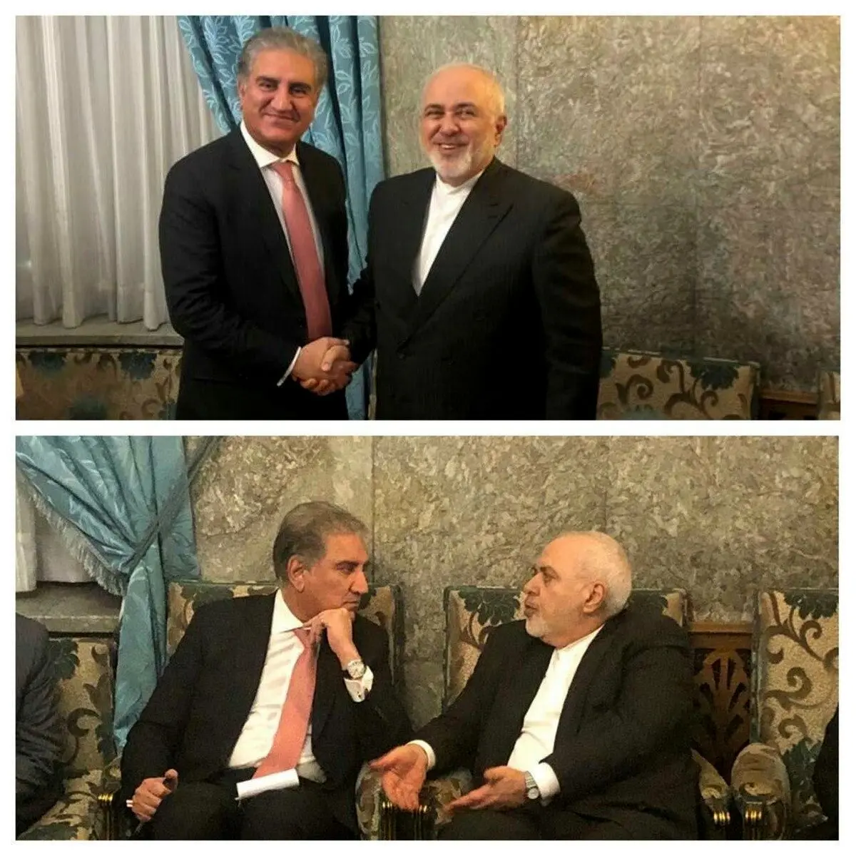 عکس / وزیران امور خارجه ایران و پاکستان در یک قاب