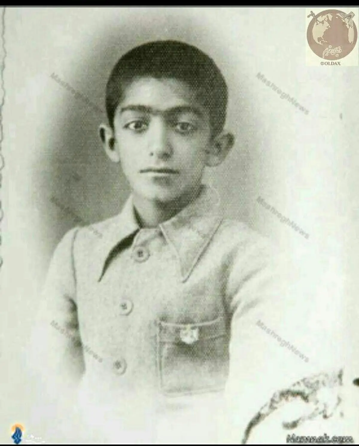 عکسی جالب زنده یاد استاد عزت الله انتظامی در نوجوانی