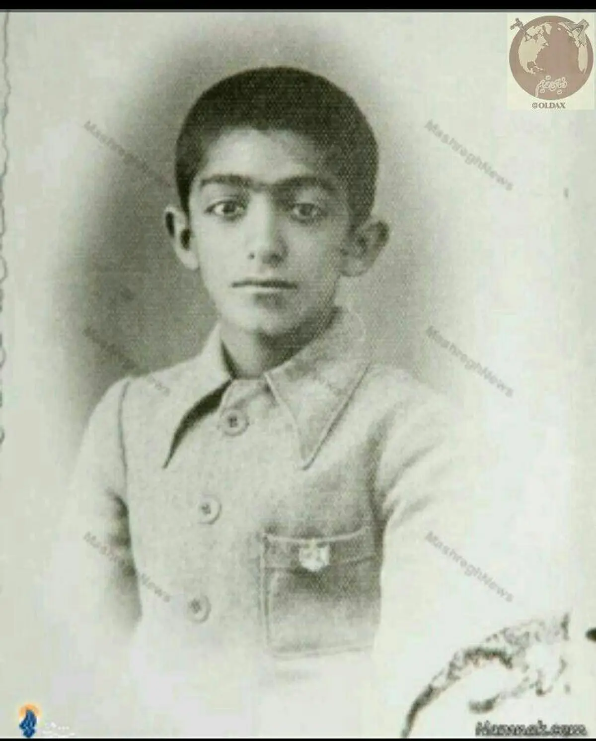 عکسی جالب زنده یاد استاد عزت الله انتظامی در نوجوانی