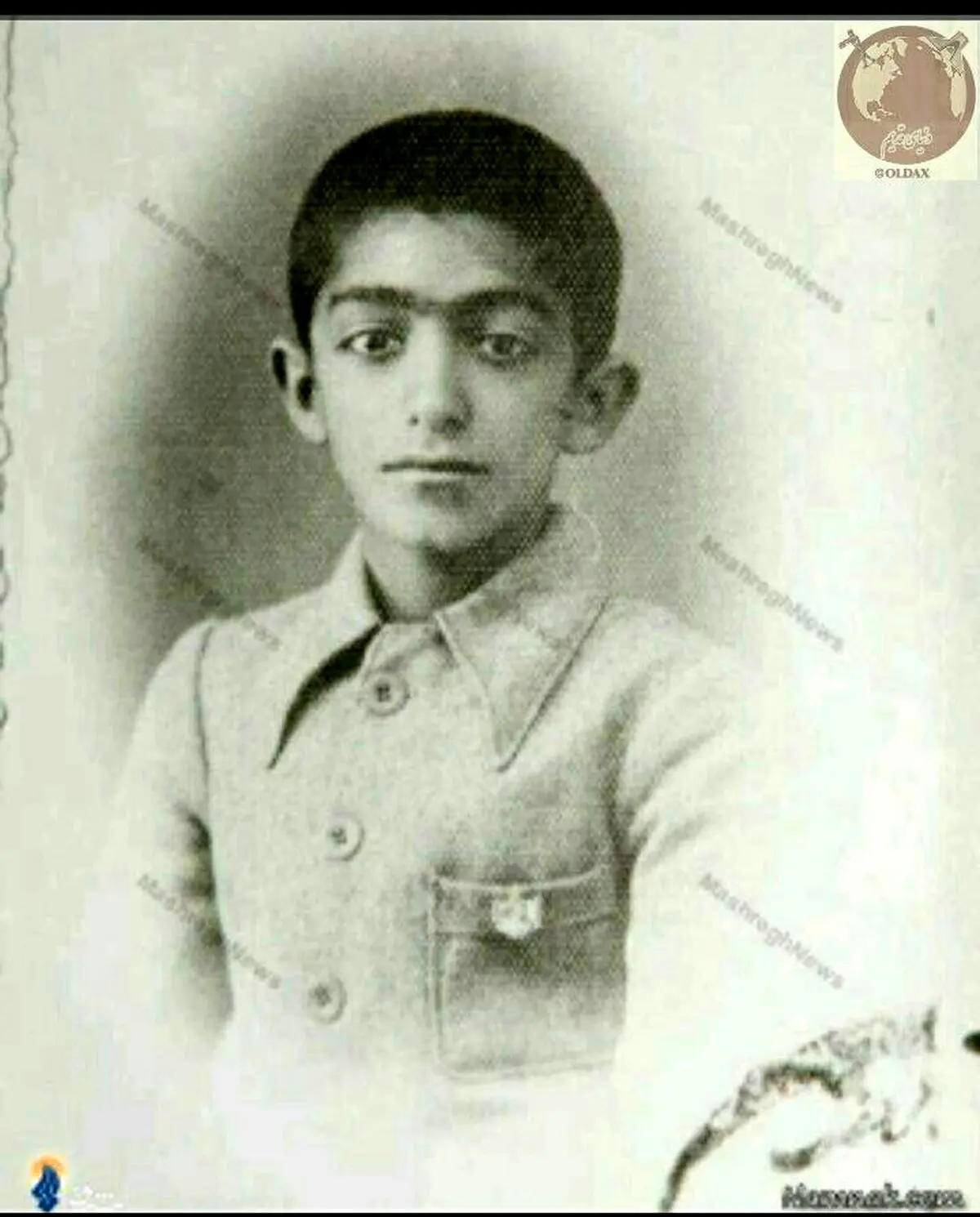 عکسی جالب زنده یاد استاد عزت الله انتظامی در نوجوانی