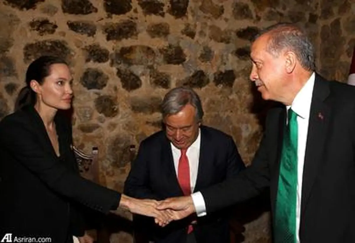 دیدار آنجلینا جولی با اردوغان به روایت تصویر