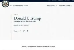 جنجال بزرگ خبر وزارت خارجه آمریکا درباره پایان دوره ترامپ + عکس