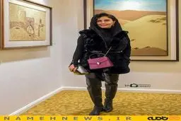 «الناز شاکردوست» در مسابقه «کی چکمه هاش بلندتره؟!»/عکس