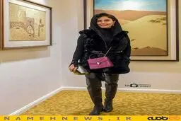 «الناز شاکردوست» در مسابقه «کی چکمه هاش بلندتره؟!»/عکس