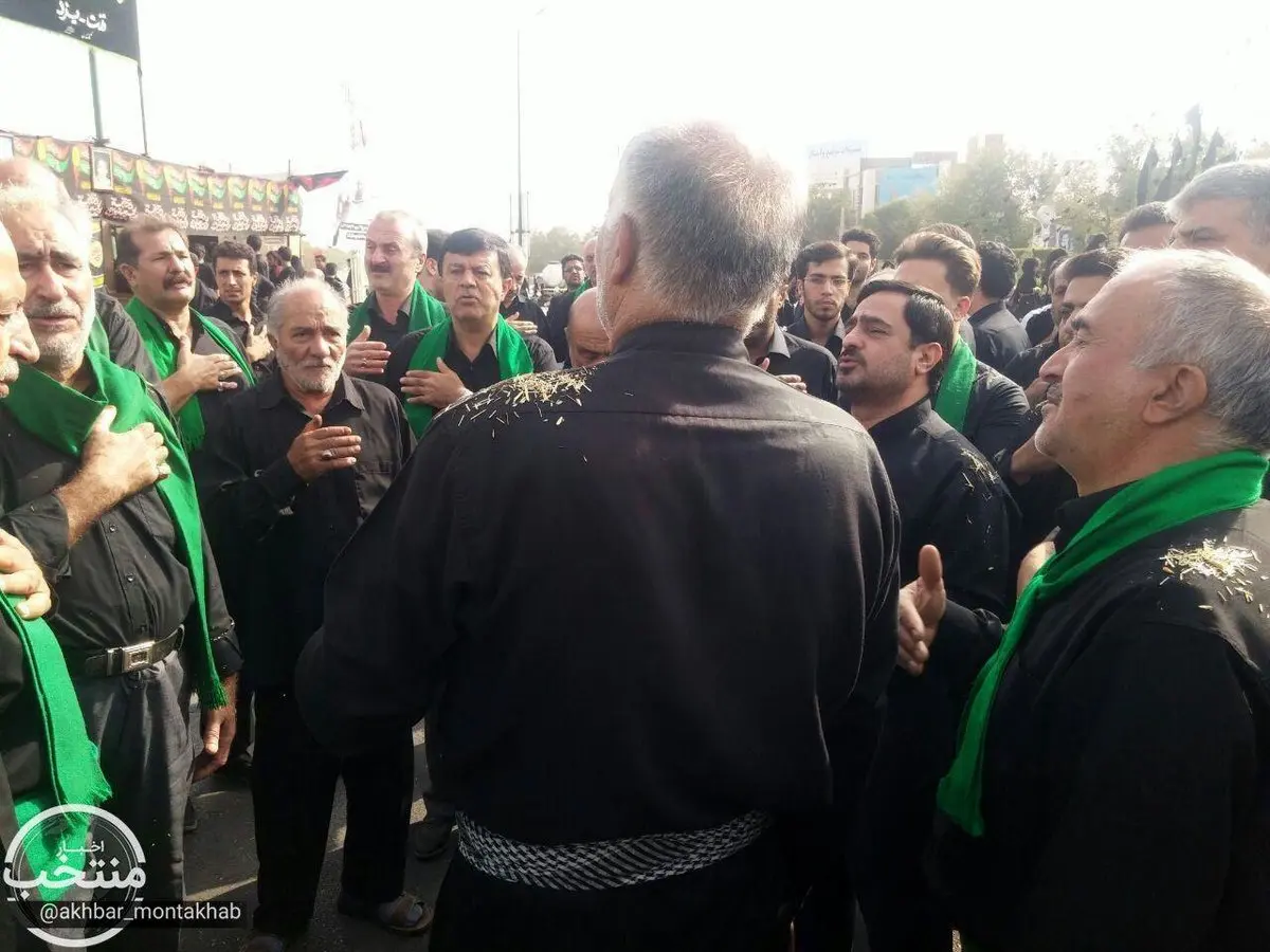 عکس: سعید مرتضوی در عزاداری روز عاشورا در تفت