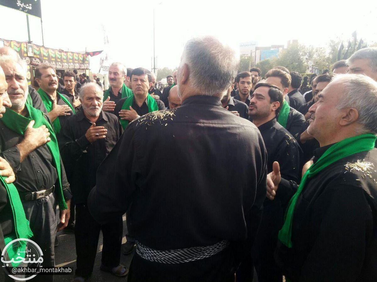 عکس: سعید مرتضوی در عزاداری روز عاشورا در تفت
