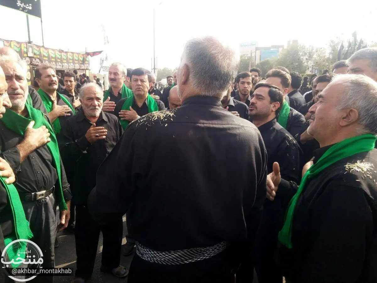 عکس: سعید مرتضوی در عزاداری روز عاشورا در تفت