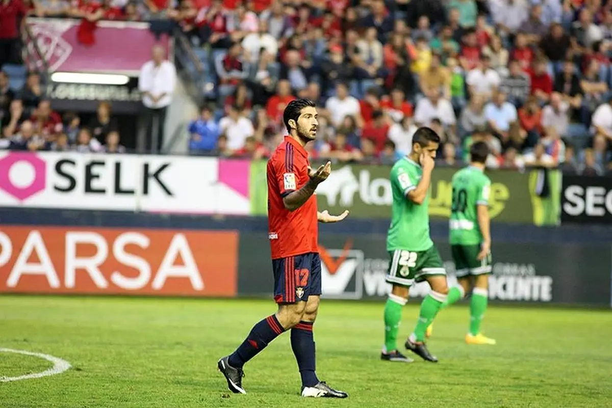 عکس/ انصاري‌فرد در بازي با سانتاندر