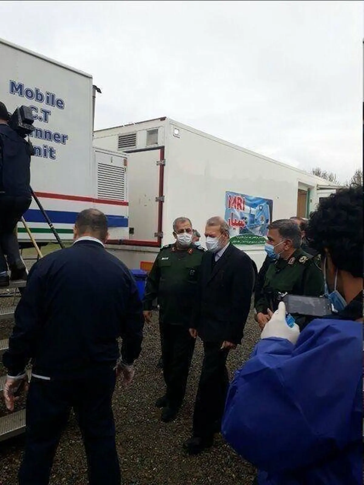 بازدید رئيس مجلس از رزمایش دفاع بیولوژیکی سپاه + عکس