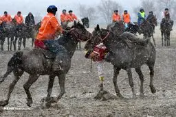 تصاویر دیده نشده از مسابقه بُزکشی در قرقیزستان
