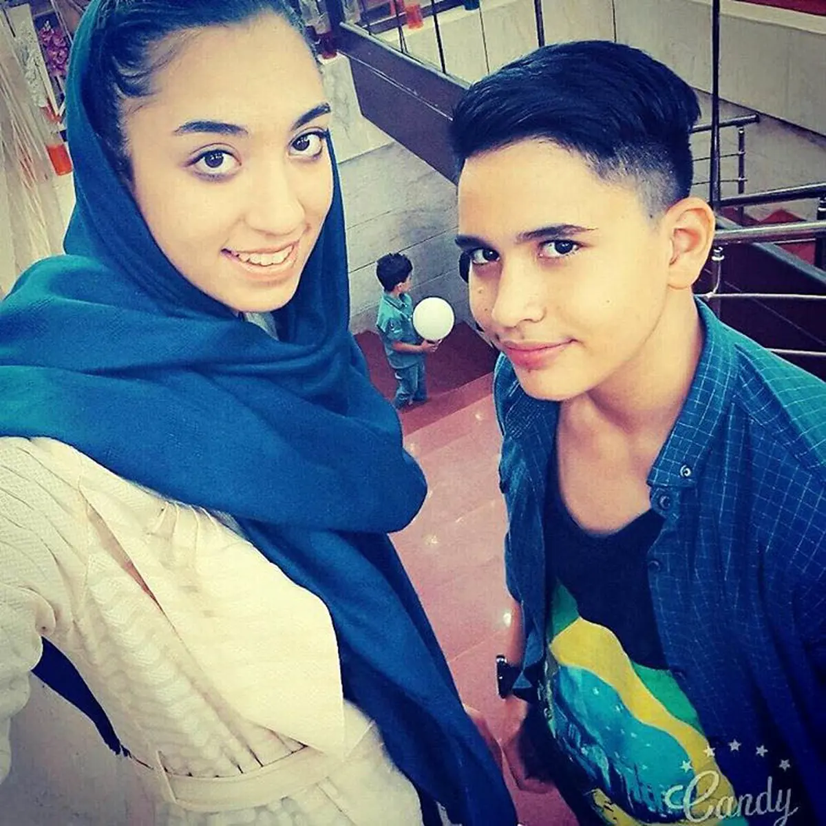 سلفی کیمیا علیزاده در کنار برادرش