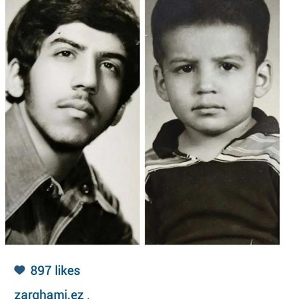 ضرغامی در کودکی/عکس