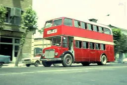 اتوبوس دو طبقه در تهران سال ۱۳۵۳/عکس