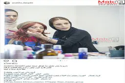 تیپ و میکاپ آناهیتا درگاهی در اتاق گریم