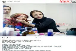 تیپ و میکاپ آناهیتا درگاهی در اتاق گریم