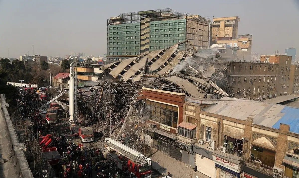 عکس | نمایی متفاوت از فروریختن ساختمان پلاسکو