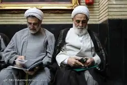 چهره ها در مراسم ختم آیت الله مروارید/تصاویر