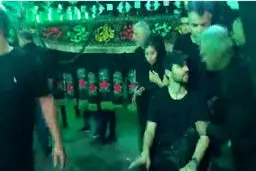 بازیکن برزیلی با ویلچر در هیات عزاداری +عکس