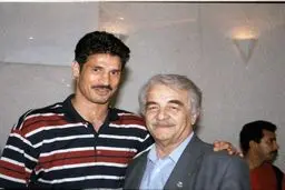 تصویر علی دایی و مجری محبوب تلویزیون