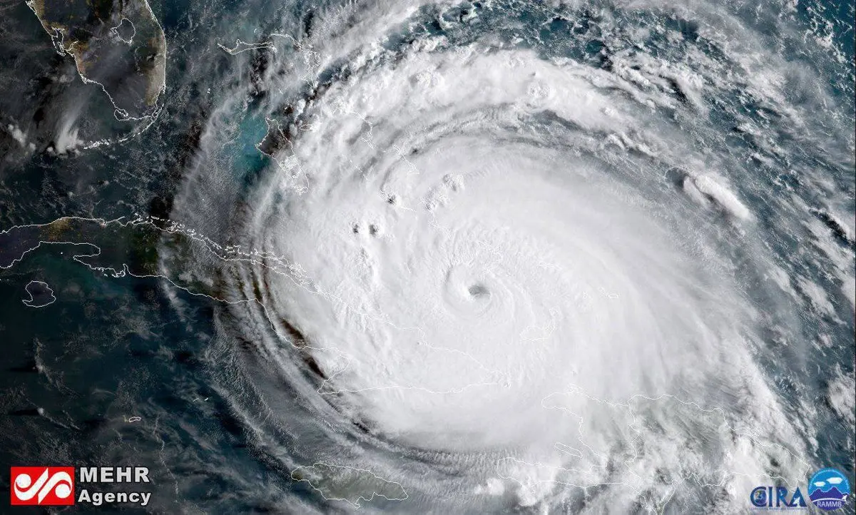 تصویر ناسا از عبور طوفان ایرما