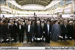 روحانی در جمع علماء، فضلا و طلاب گلستان/ تصاویر