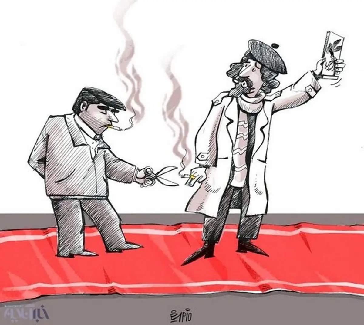 سانسور جدید در سینما!/کاریکاتور