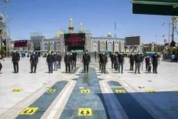 اجرای طرح فاصله‌گذاری اجتماعی در بین‌الحرمین + عکس