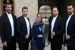 مهناز افشار و بادیگاردهایش! + عکس