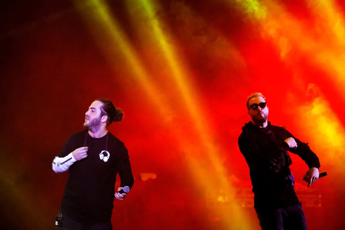 عکس مسیح و آرش در کنسرت دیشب