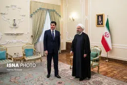 تصاویری از دیدار نخست وزیر اقلیم کردستان عراق با حسن روحانی