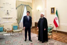 تصاویری از دیدار نخست وزیر اقلیم کردستان عراق با حسن روحانی