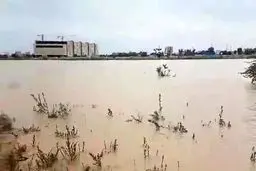 فیلم/پارک ساحلی غربی اهواز، بطور کامل زیر آب رفت
