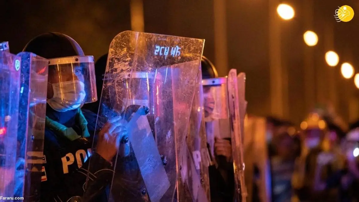 تصاویر دیده نشده از درگیری پلیس تایلند با معترضان