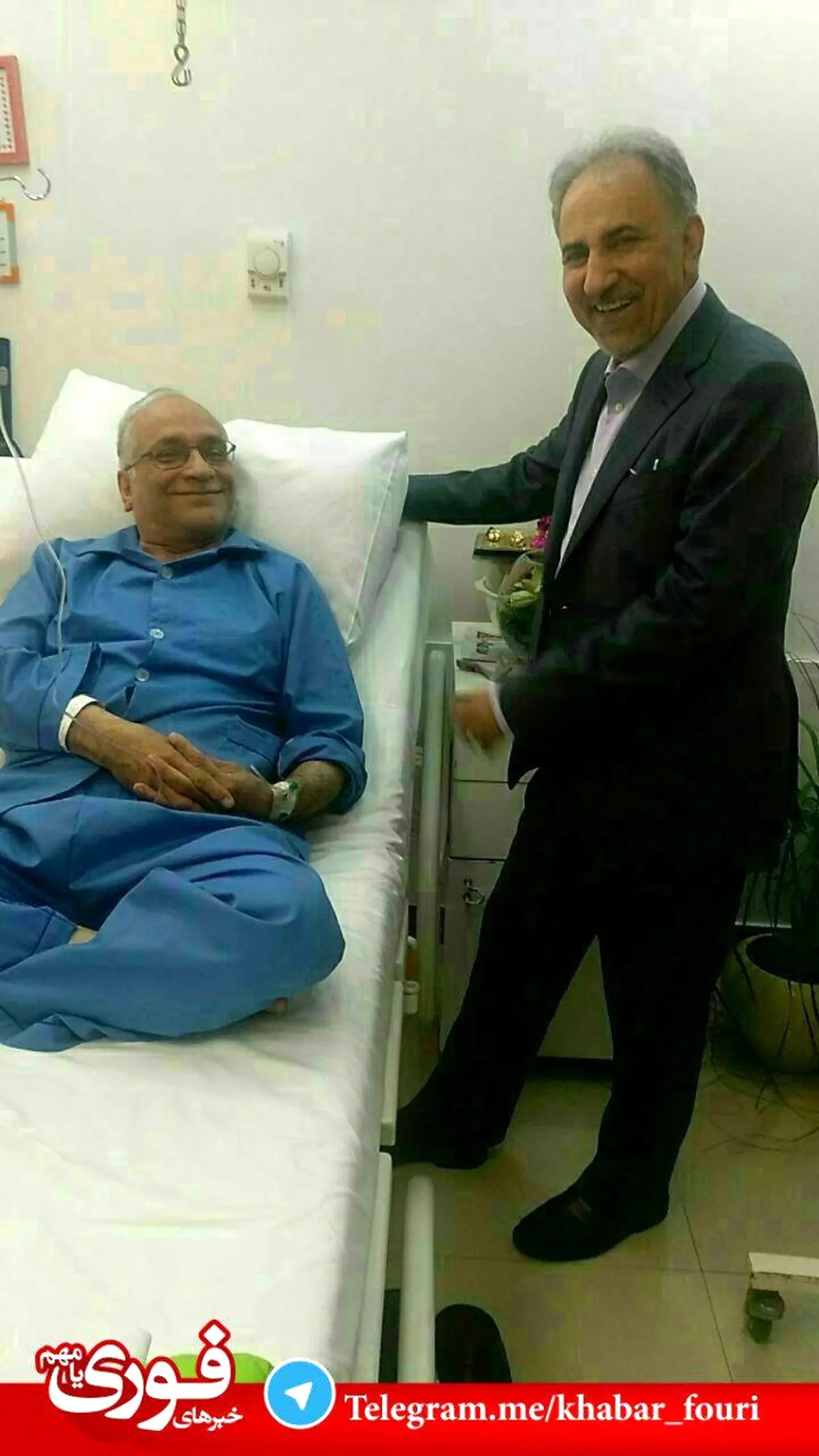 تصویری از عیادت شهردار جدید تهران از حسین مرعشی