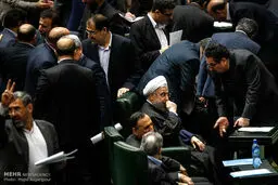 نخستین تصاویر از حضور روحانی در جلسه رای اعتماد وزیر پیشنهادی علوم