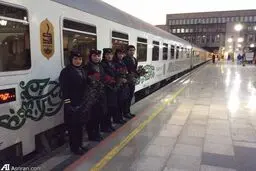 محل سانحه قطار سمنان گل باران می شود/ تصاویر