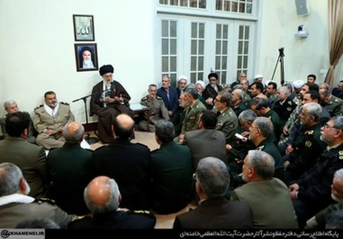 دیدار نوروزی فرماندهان ارشد نیروهای مسلح با مقام معظم رهبری/ تصاویر