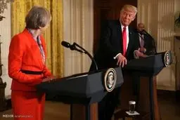 حواشی دیدار نخست وزیر انگلیس و ترامپ/تصاویر