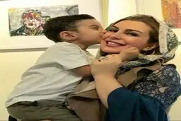 عکس دیدنی ماه چهره خلیلی و پسرش